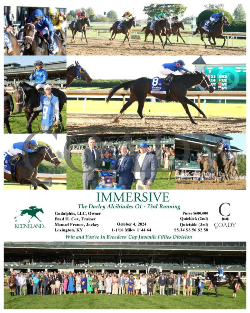 Immersive - The Darley Alcibiades G1 73Rd Running 10-04-24 R09 Kee Keeneland