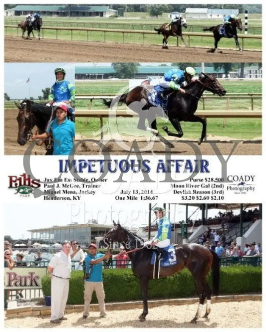 Impetuous Affair - 071314 Race 03 Elp Ellis Park