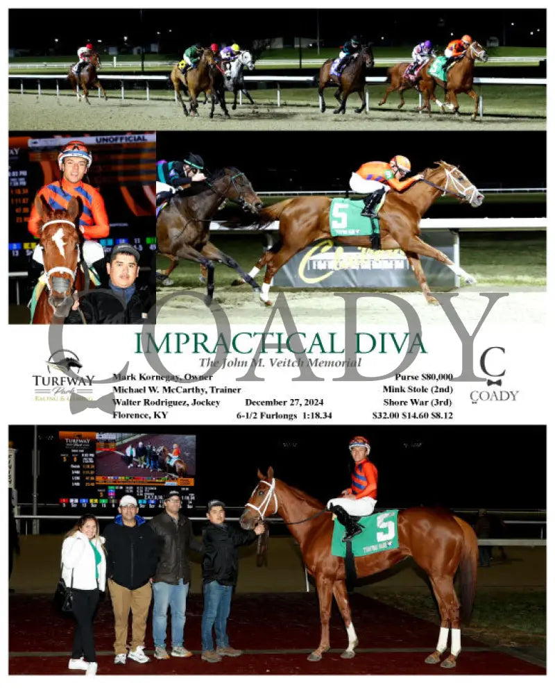 Impractical Diva - The John M. Veitch Memorial 12-27-24 R05 Tp Turfway Park
