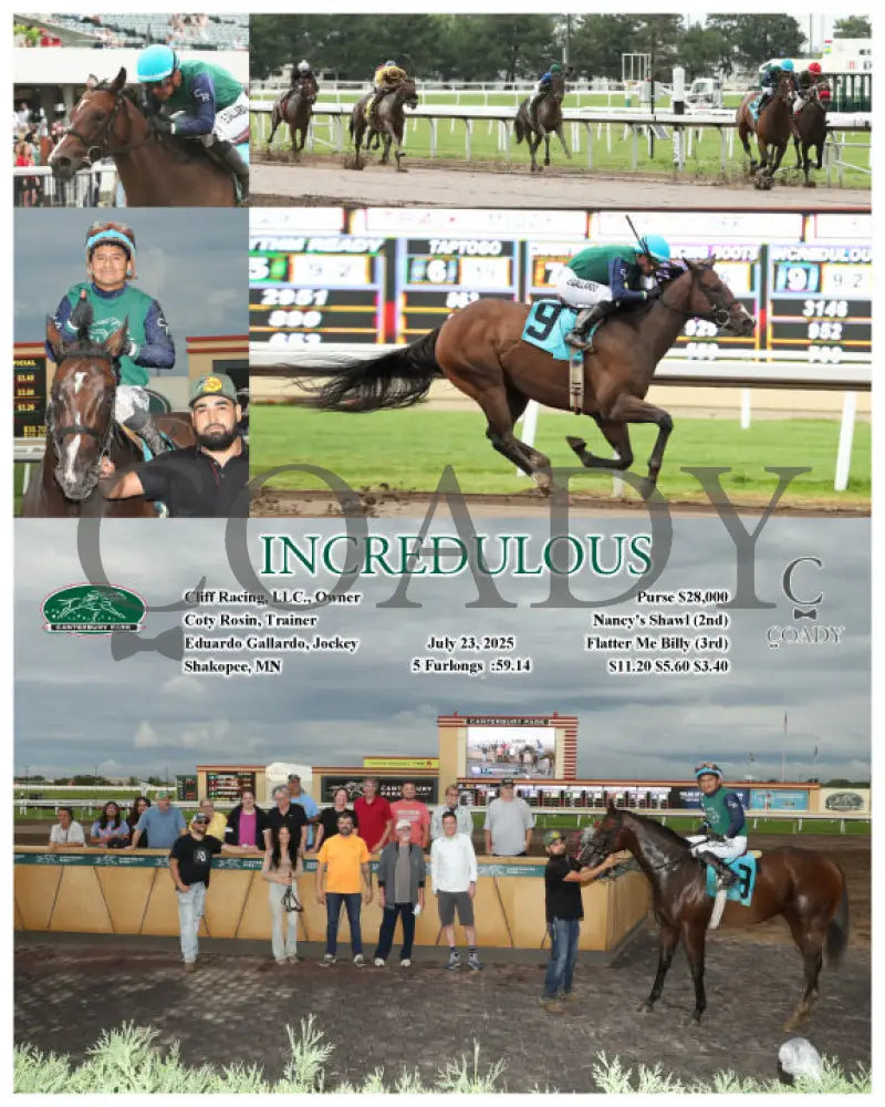 INCREDULOUS - 07-23-25 - R06 - CBY Canterbury Park