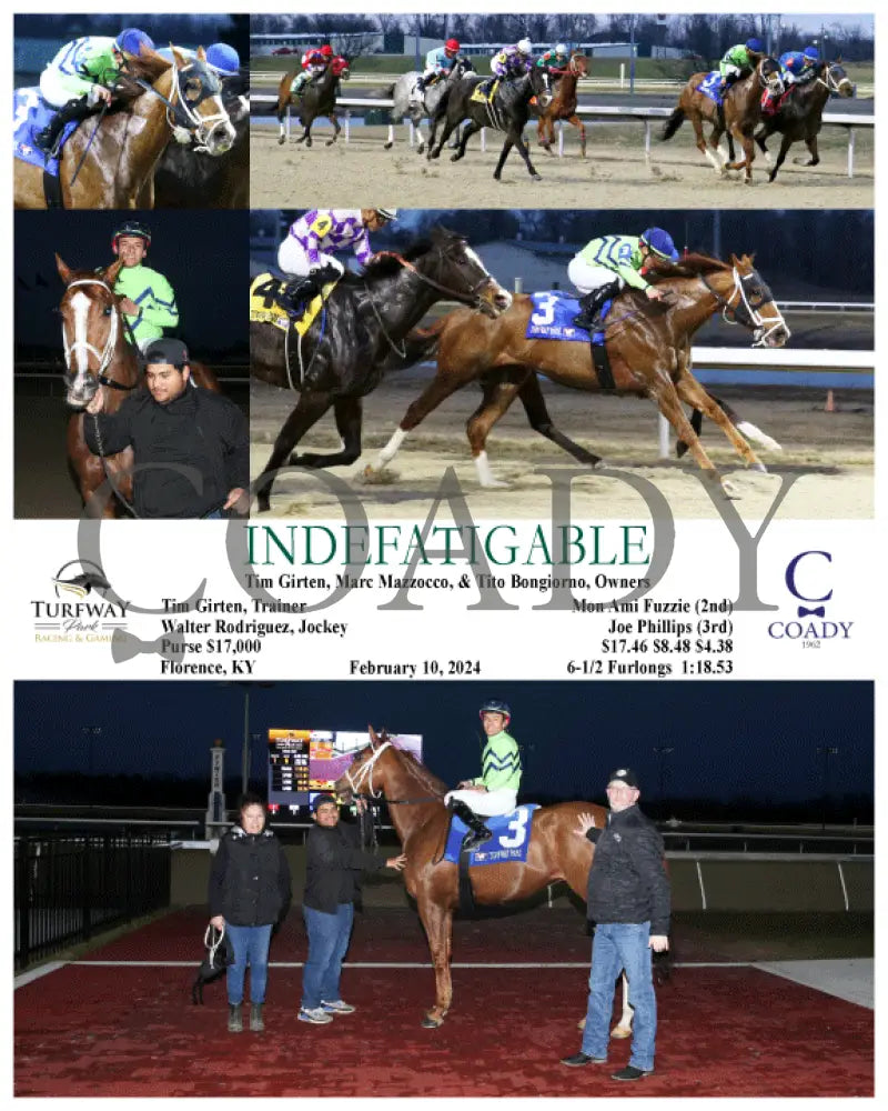 Indefatigable - 02-10-24 R01 Tp Turfway Park