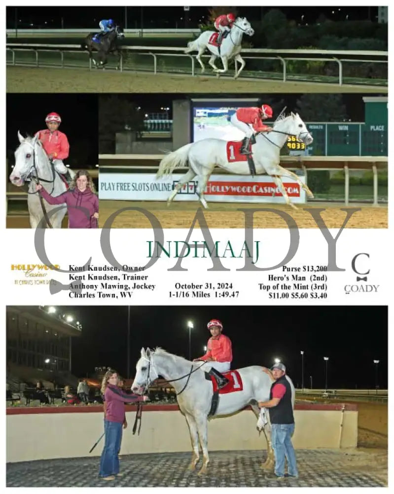 Indimaaj - 10-31-24 R08 Ct Hollywood Casino At Charles Town Races