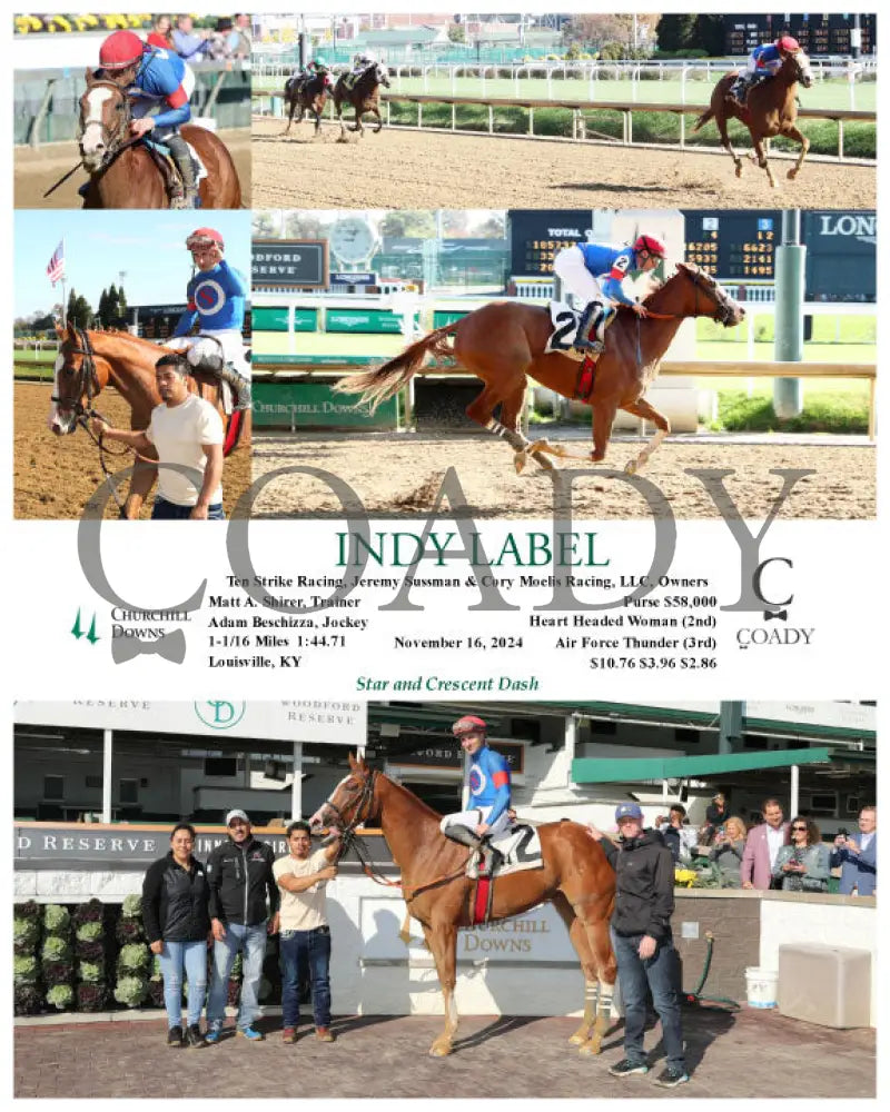 Indy Label - 111624 Race 02 Cd Churchill Downs