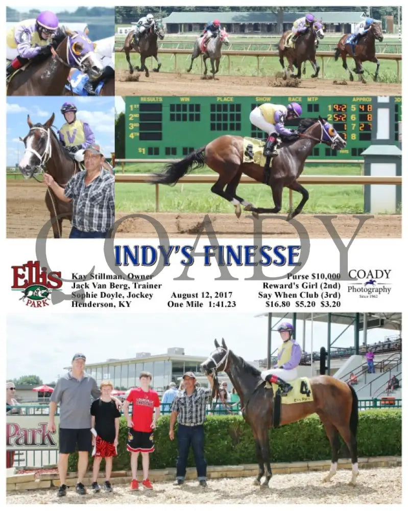 Indy’s Finesse - 081217 Race 01 Elp Ellis Park