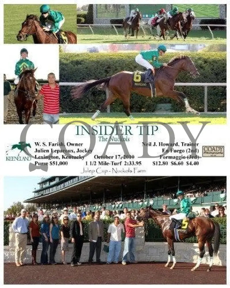 Insider Tip - 101710 Keeneland