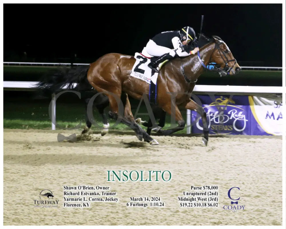 Insolito - 03 - 14 - 24 R07 Tp Action Turfway Park