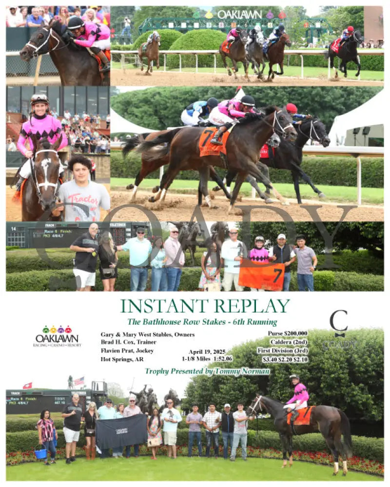 INSTANT REPLAY - The Bathhouse Row Stakes - 04-19-25 - R06 - OP Oaklawn Park