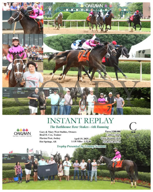 INSTANT REPLAY - The Bathhouse Row Stakes - 04-19-25 - R06 - OP Oaklawn Park
