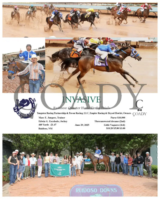 INVASIVE - Rainbow Quarter Horse Derby Trials - 06-29-25 - R09 - RUI Ruidoso Downs