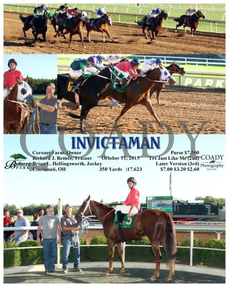 Invictaman - 101115 Race 08 Btp Belterra Park