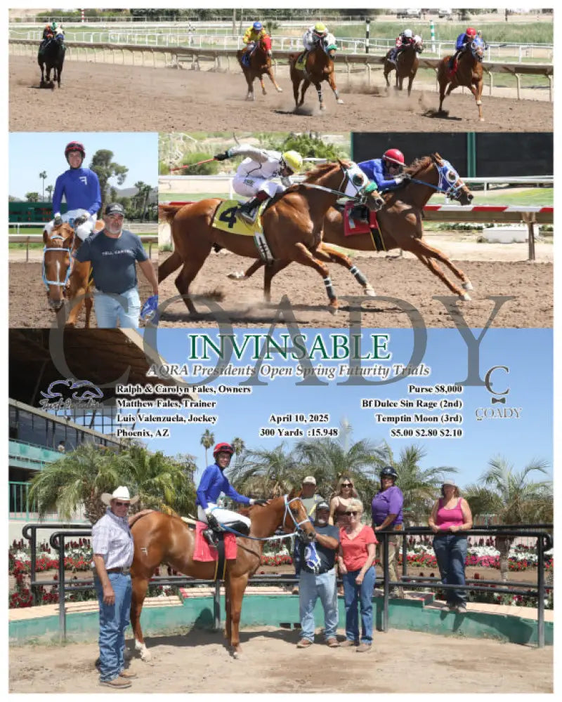 INVINSABLE - AQRA Presidents Open Spring Futurity Trials - 04-10-25 - R02 - TUP Turf Paradise