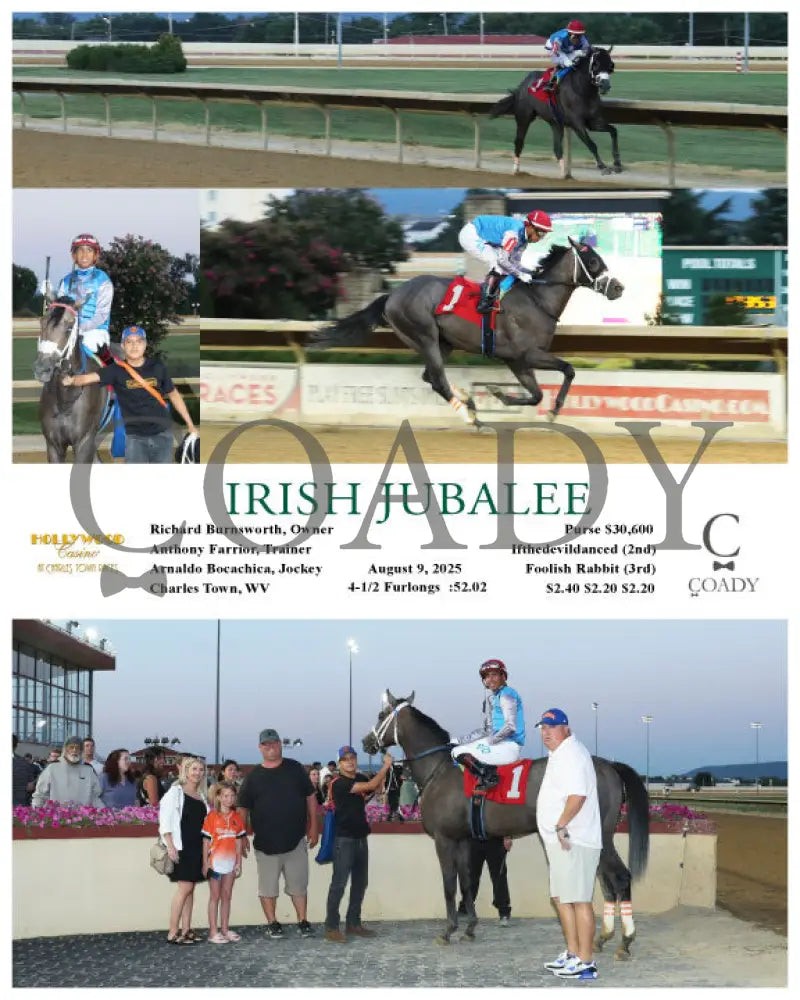 IRISH JUBALEE - 08-09-25 - R03 - CT Hollywood Casino at Charles Town Races