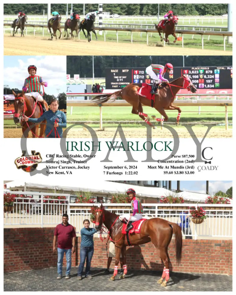 Irish Warlock - 09-06-24 R01 Cnl Colonial Downs