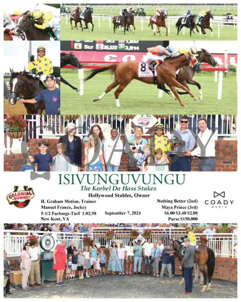 Isivunguvungu - The Korbel Da Hoss Stakes 09-07-24 R08 Cnl Colonial Downs
