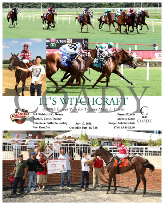 IT’S WITCHCRAFT - 4,000th Career Win for Trainer Mark E. Casse - 07-17-25 - R11 - CNL Colonial Downs