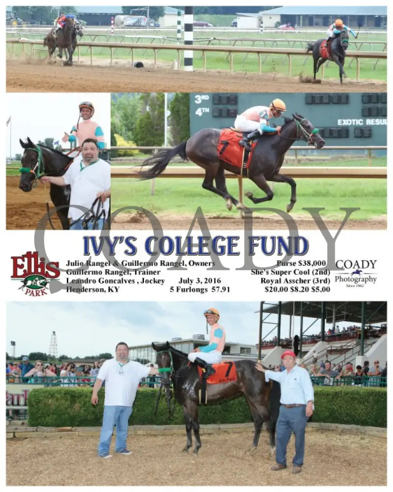 Ivy’s College Fund - 070316 Race 06 Elp Ellis Park