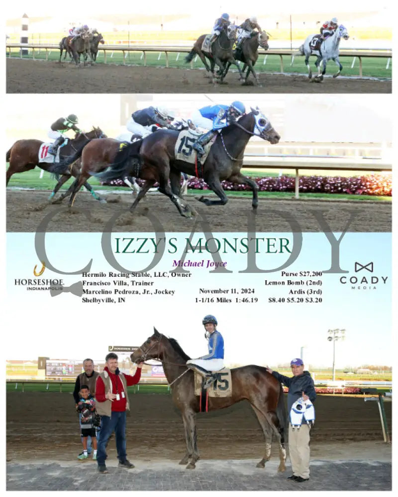 Izzy’s Monster - Michael Joyce 11-11-24 R07 Ind Indiana Grand