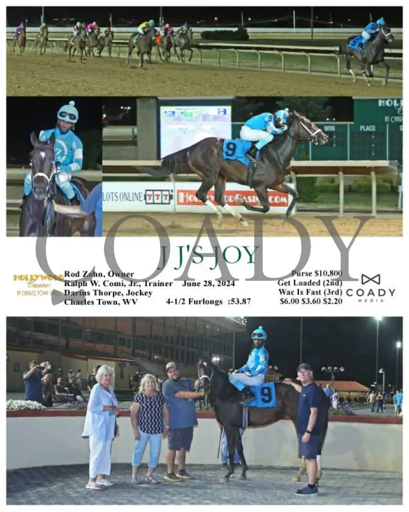 J J’s Joy - 06-28-24 R08 Ct Hollywood Casino At Charles Town Races
