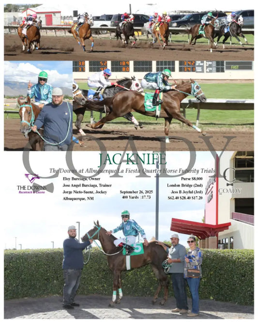 JAC KNIFE - The Downs at Albuquerque La Fiesta Quarter Horse Futurity Trials - 09-26-25 - R06 - ALB Downs at Albuquerque