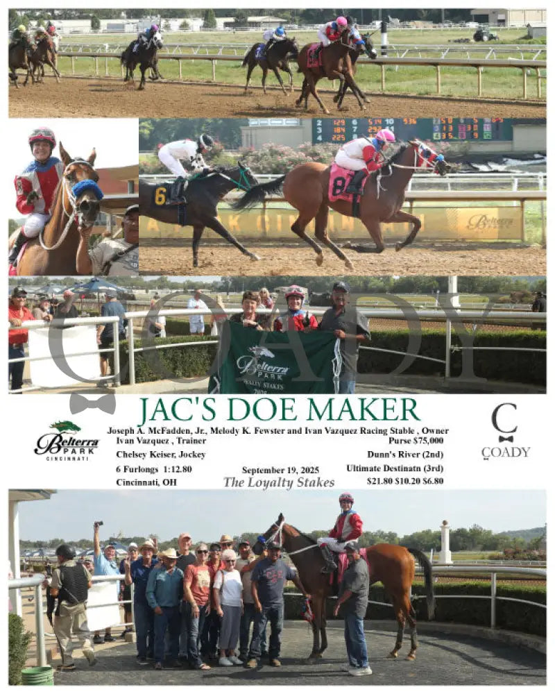 JAC'S DOE MAKER - The Loyalty Stakes - 09-19-25 - R07 - BTP - Coady Media - Kurtis Coady Photography