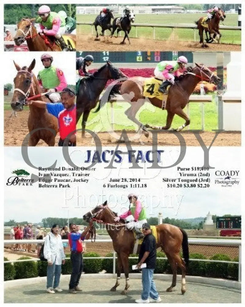 Jac’s Fact - 062814 Race 04 Btp Belterra Park