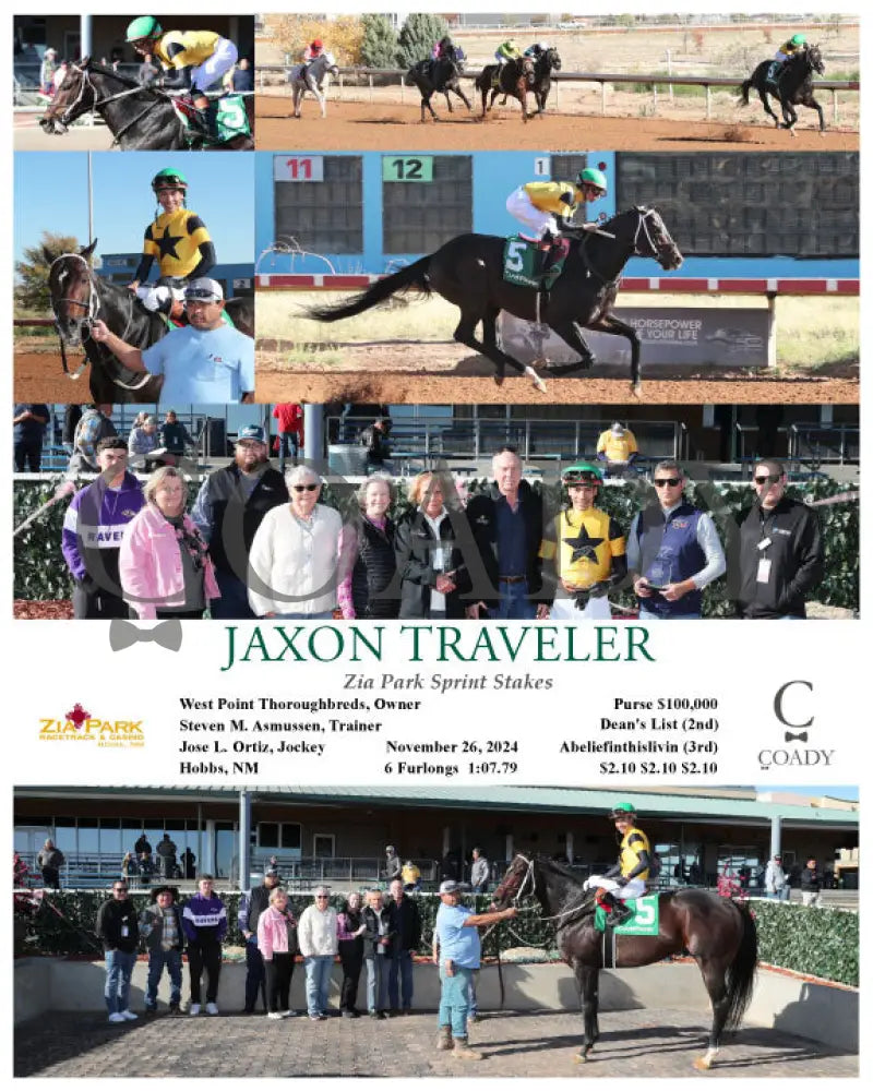 Jaxon Traveler - Zia Park Sprint Stakes 11-26-24 R05 Zia (Copy)