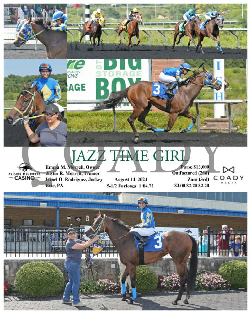 Jazz Time Girl - 08-14-24 R02 Pid Presque Isle Downs