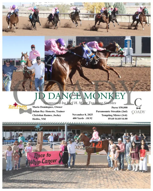 JD DANCE MONKEY - Sponsored by Joel H. Marr Training Stables - 11-08-25 - R07 - ZIA Zia Park