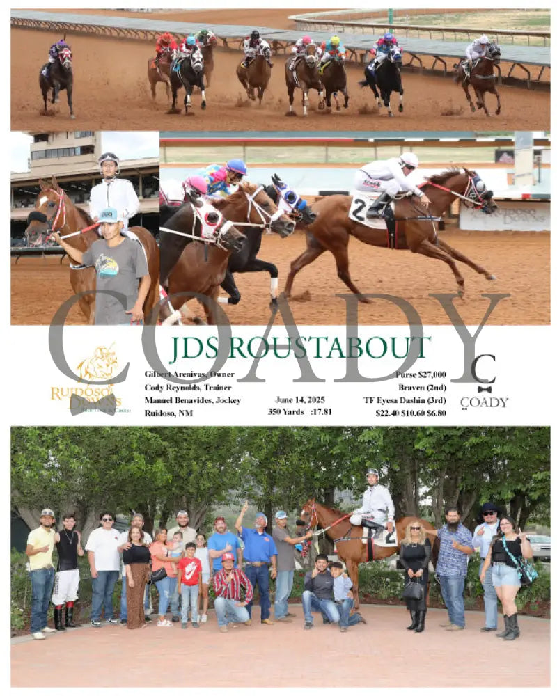 JDS ROUSTABOUT - 06-14-25 - R08 - RUI Ruidoso Downs