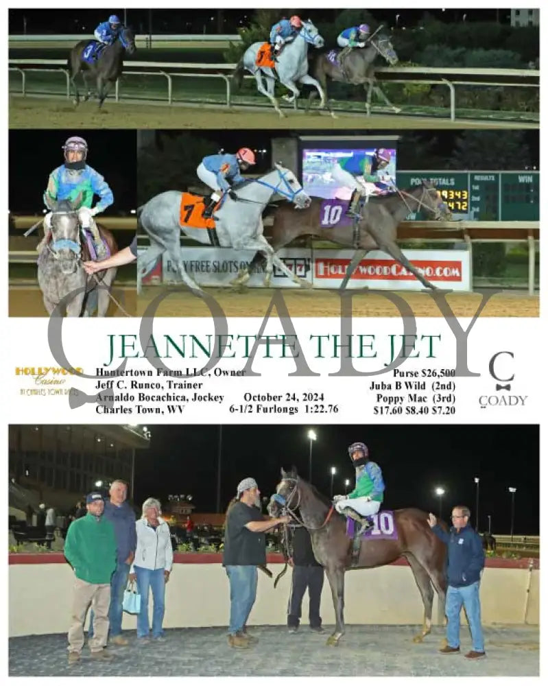 Jeannette The Jet - 10-24-24 R04 Ct Hollywood Casino At Charles Town Races