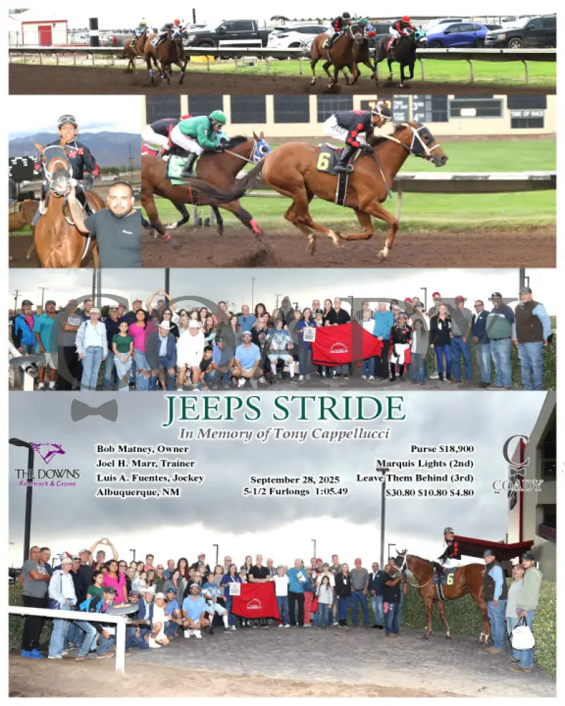 JEEPS STRIDE - In Memory of Tony Cappellucci - 09-28-25 - R07 - ALB Downs at Albuquerque