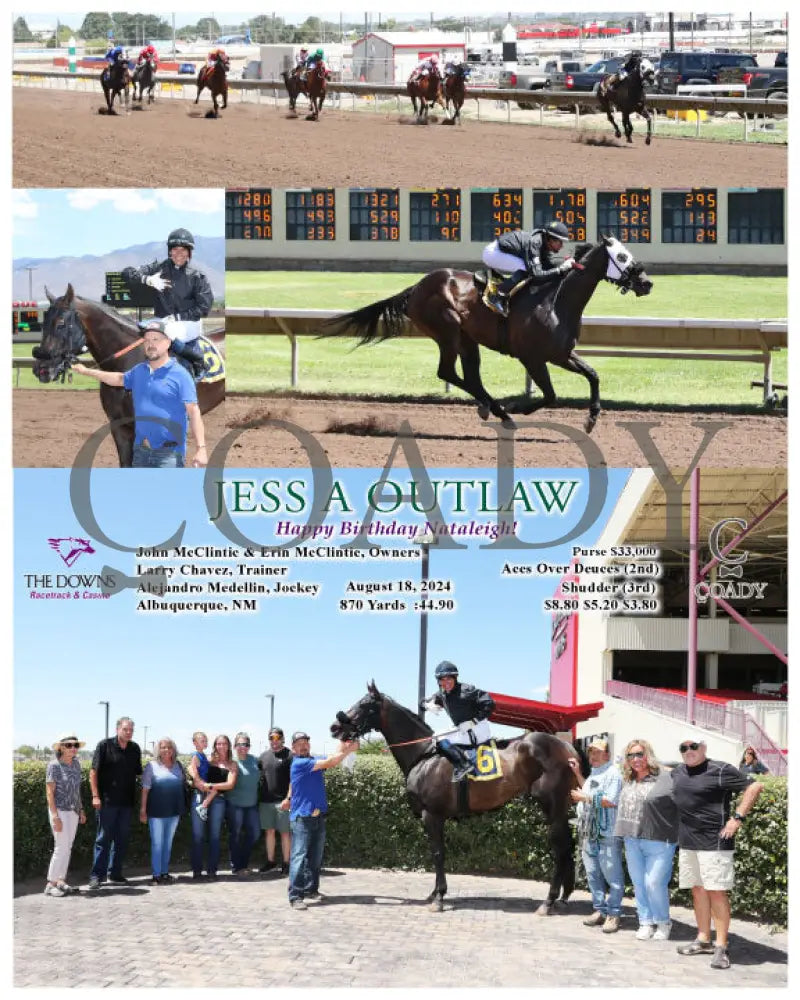 Jess A Outlaw - Happy Birthday Nataleigh! 08-18-24 R01 Alb Downs At Albuquerque