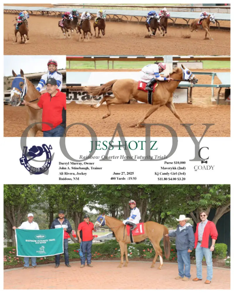 JESS HOT Z - Rainbow Quarter Horse Futurity Trials - 06-27-25 - R09 - RUI Ruidoso Downs
