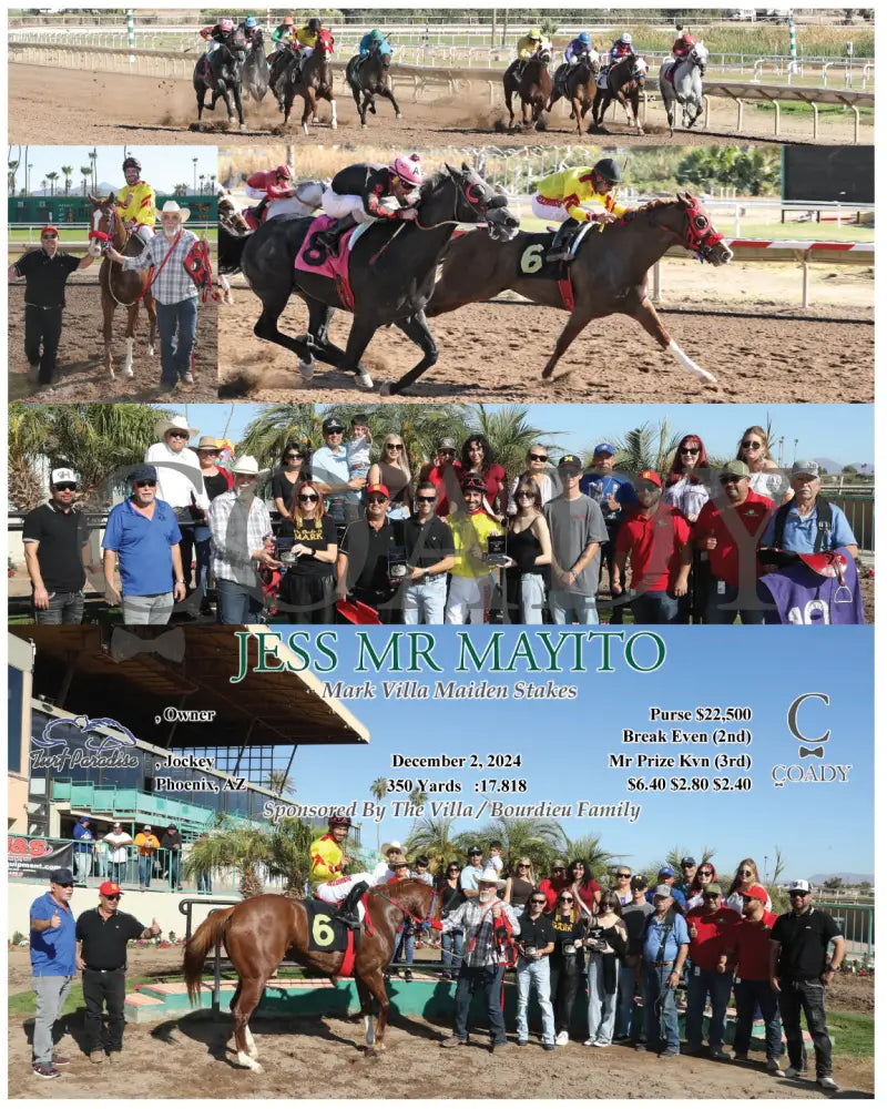 Jess Mr Mayito - Mark Villa Maiden Stakes 12-02-24 R02 Tup Turf Paradise