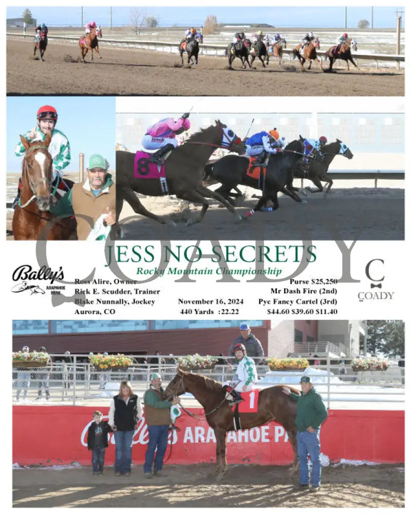 Jess No Secrets - Rocky Mountain Championship 11-16-24 R03 Arp Arapahoe Park