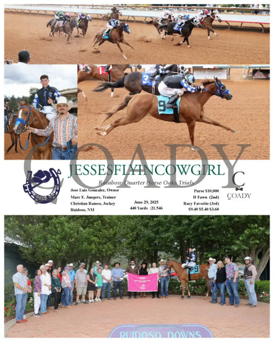 JESSESFLYINCOWGIRL - Rainbow Quarter Horse Oaks Trials - 06-29-25 - R02 - RUI Ruidoso Downs