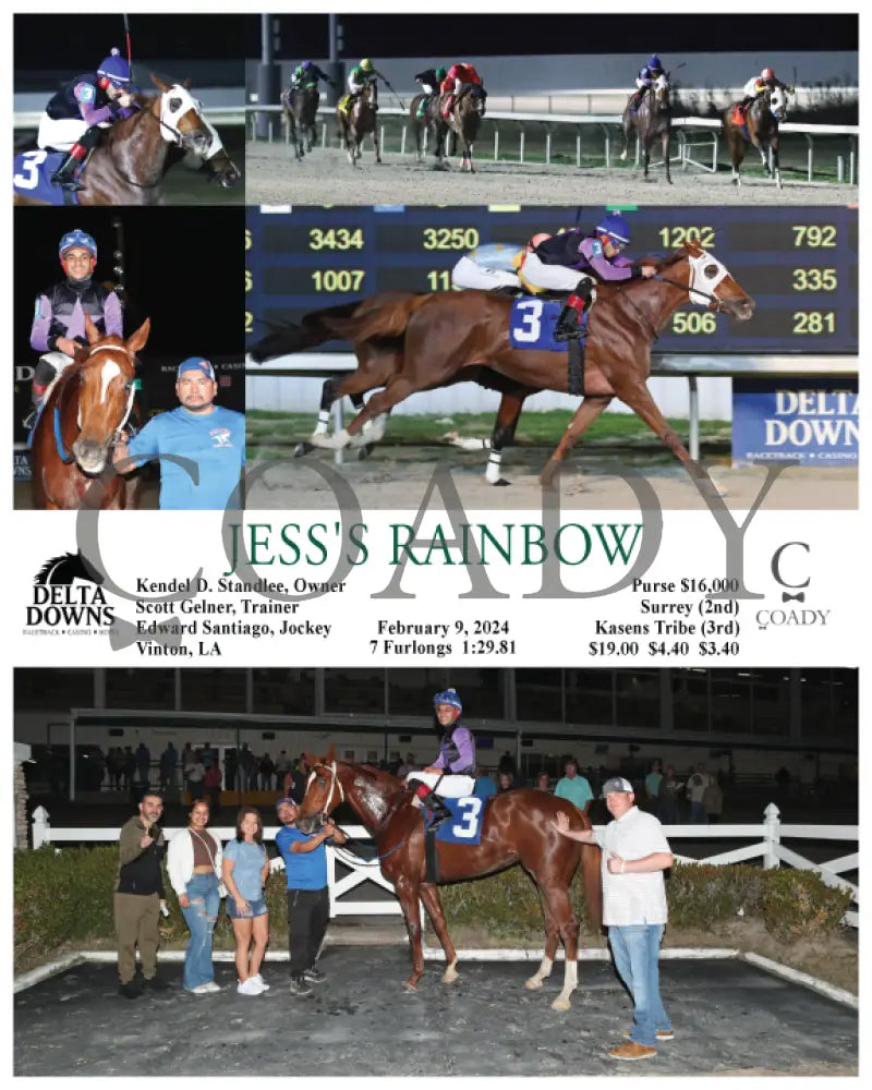 Jess’s Rainbow - 02-09-24 R06 Ded Delta Downs