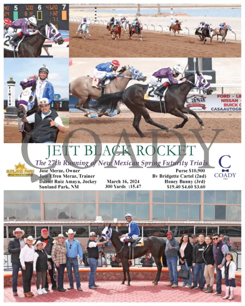 Jett Black Rocket - The 27Th Running Of New Mexican Spring Futurity Trials 03 - 16 - 24 R02 Sun