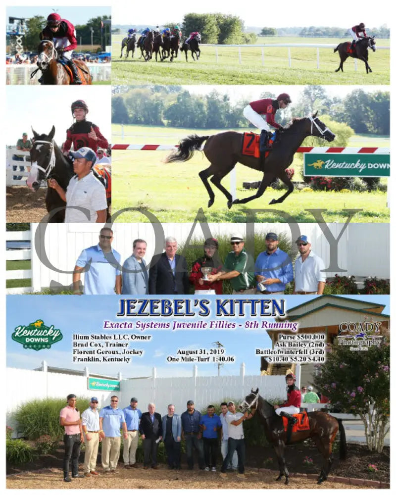 Jezebel’s Kitten - Exacta Systems Juvenile Fillies 8Th Running 08-31-19 R09 Kd Kentucky Downs