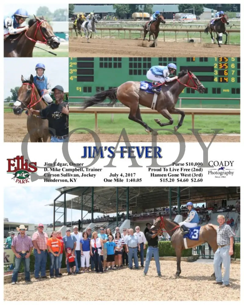 Jim’s Fever - 070417 Race 01 Elp Ellis Park