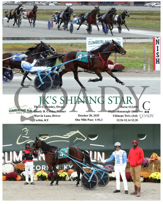 JK’S SHINING STAR - 102825 - Race 11 - CMR Presque Isle Downs