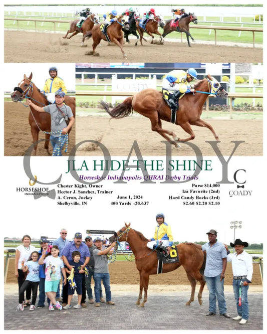 Jla Hide The Shine - Horseshoe Indianapolis Qhrai Derby Trials 06-01-24 R04 Ind Indiana Grand