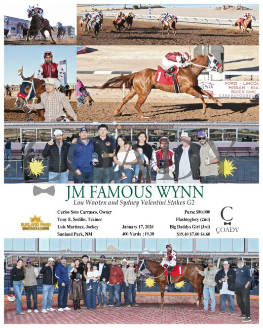 JM FAMOUS WYNN - Lou Wooten and Sydney Valentini Stakes G2 - 01-17-26 - R08 - SUN - Coady Media - Kurtis Coady Photography