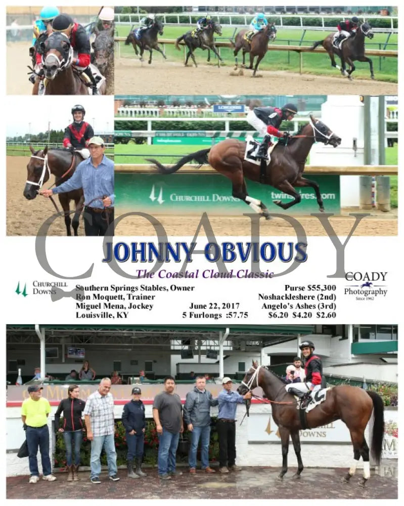 Johnny Obvious - 062217 Race 04 Cd Churchill Downs