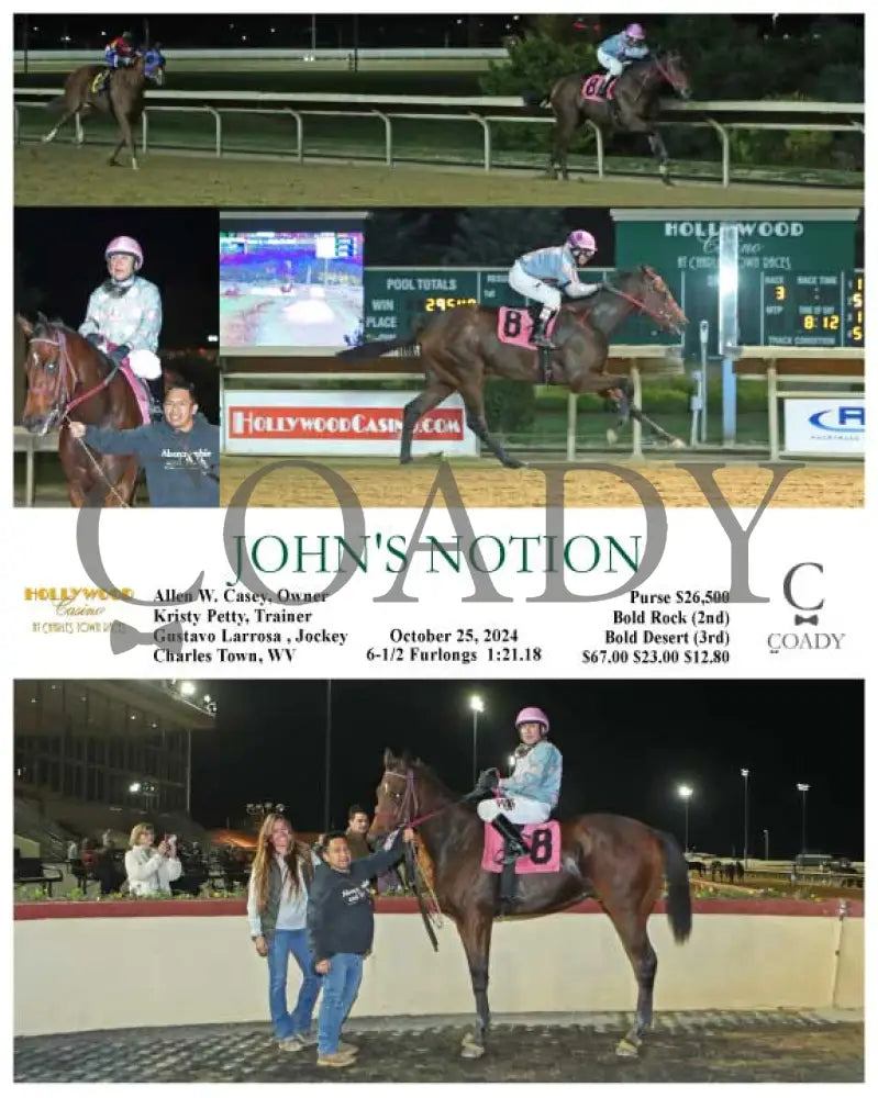 John’s Notion - 10-25-24 R03 Ct Hollywood Casino At Charles Town Races