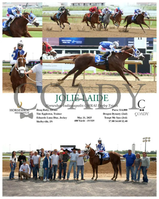 JOLIE LAIDE - Horseshoe Indianapolis QHRAI Derby Trials - 05-31-25 - R03 - IND Indiana Grand