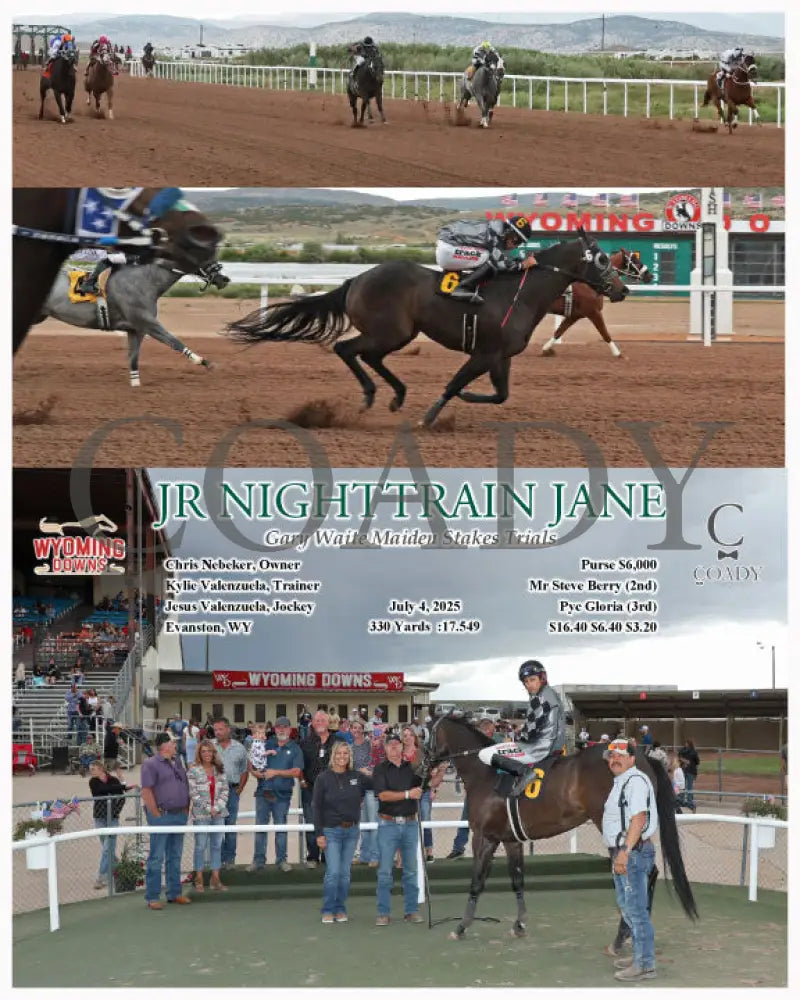 JR NIGHTTRAIN JANE - Gary Waite Maiden Stakes Trials - 07-04-25 - R07 - WYO Wyoming Downs
