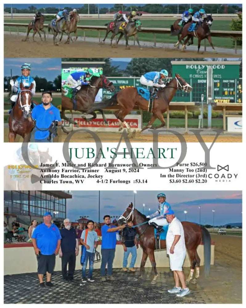 Juba’s Heart - 08-09-24 R03 Ct Hollywood Casino At Charles Town Races