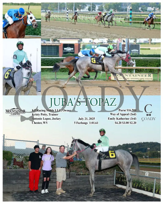 JUBA’S TOPAZ - 07-21-25 - R03 - MNR Mountaineer Park