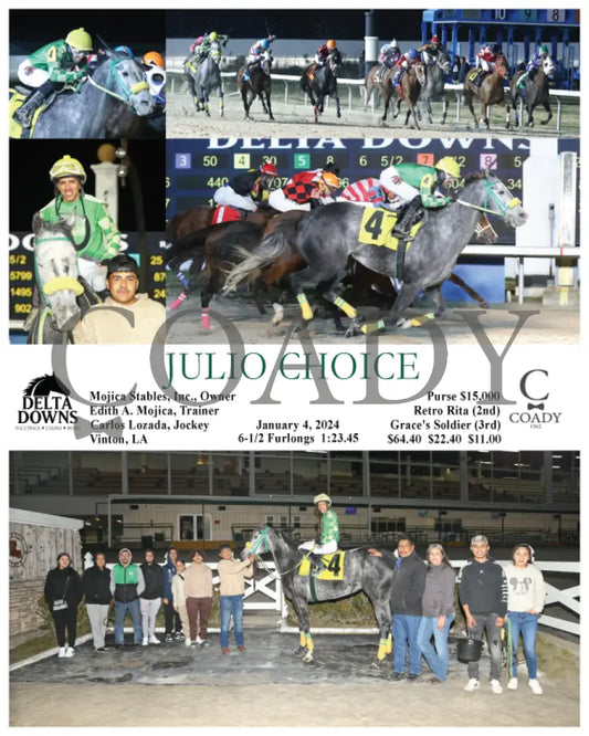 Julio Choice - 01-04-24 R08 Ded Delta Downs